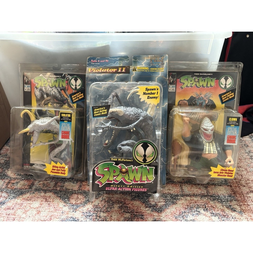 Spawn Action Figure Lot McFarlane Toys Vintage 1990s Mixed Bundle 3 Figures